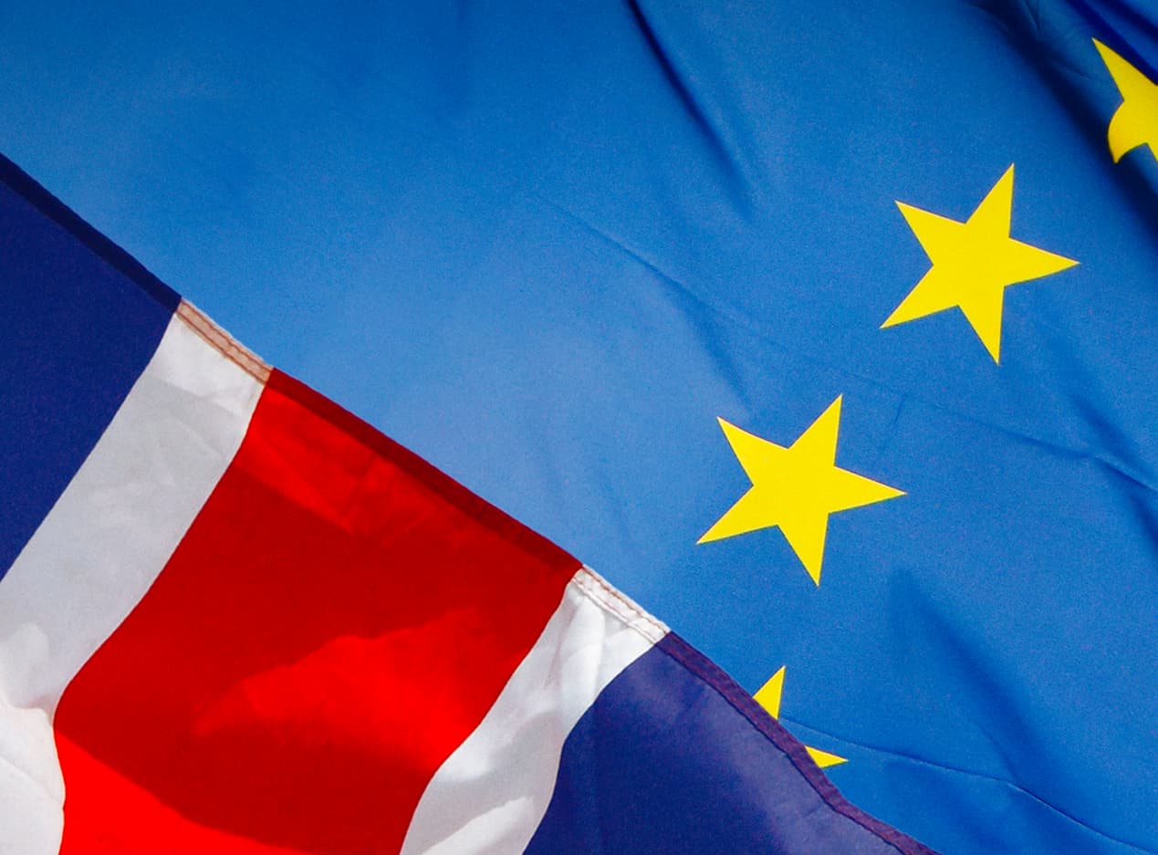 EU and UK flags